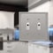 Amerelle Amerelle Imperial Bead Brushed Nickel 2 gang Metal Decorator/Toggle Wall Plate 1 pk 74TRBN - alternate 2